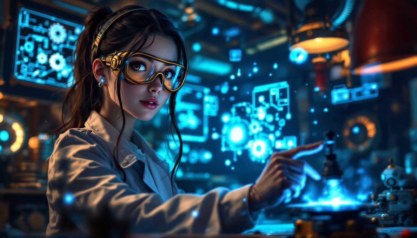 Free Future Tech Explorer Image - Cyberpunk, Holographic, Futuristic ...