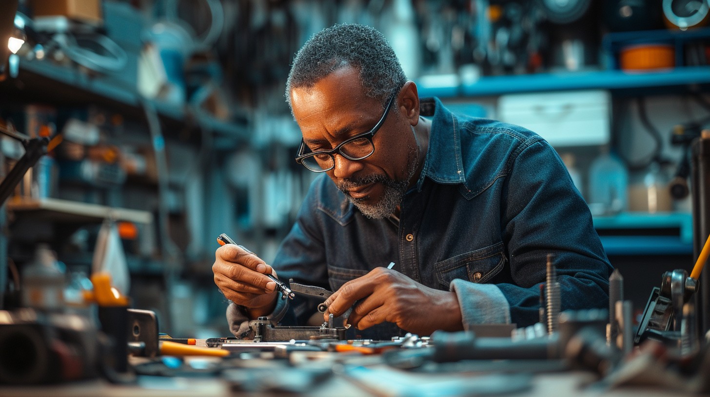 Job Work Technically Free Focused Technical Work Image - Technician, Workshop, Electronics ...