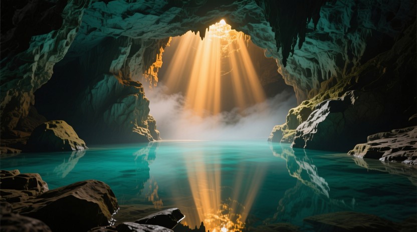 Free Mystical Water Cave Image - Cave, Water, Emerald | Download at ...