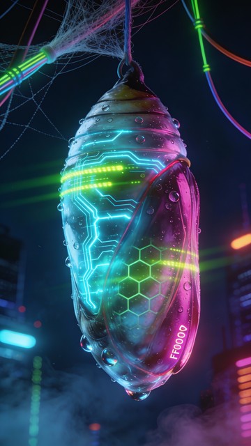 Free Cybernetic Cocoon Transformation Image - Cyberpunk, Neon ...