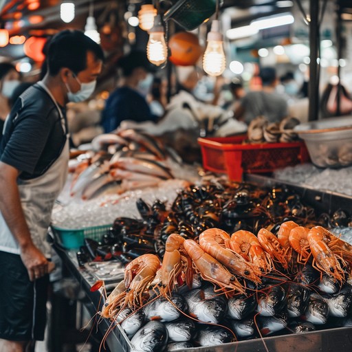 Free Seafood Market Scene Image - Seafood, Market, Vendor | Download at ...