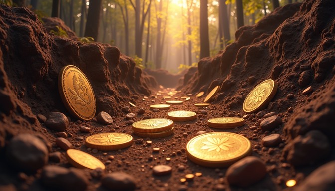 Free Hidden Golden Treasure Image - Coins, Gold, Buried | Download at ...