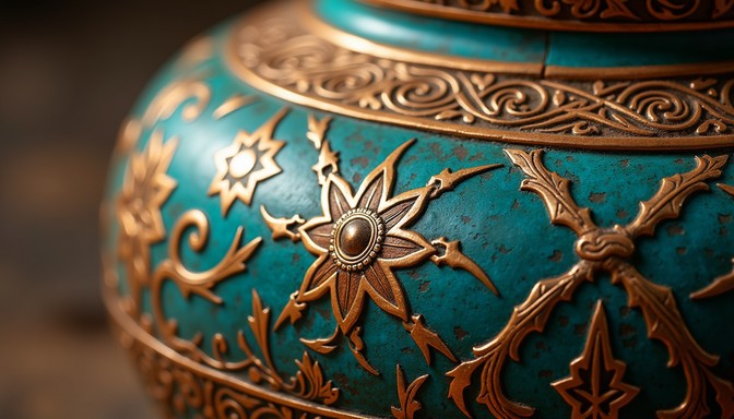 Free Turquoise arabesque artistry Image | Download at StockCake