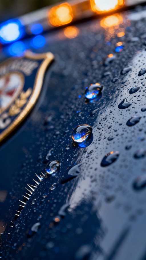 Police Water Reflection Free Wet Police Detail Image - Raindrops, Police, Macro | Download at ...