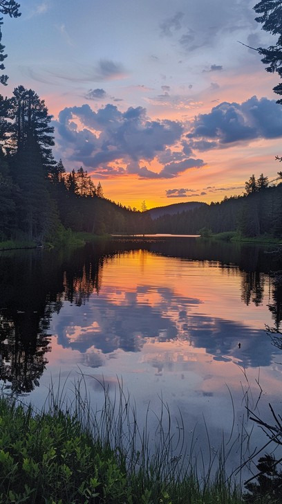 Free Sunset Lake Reflection Image - Sunset, Lake, Canoe | Download at ...