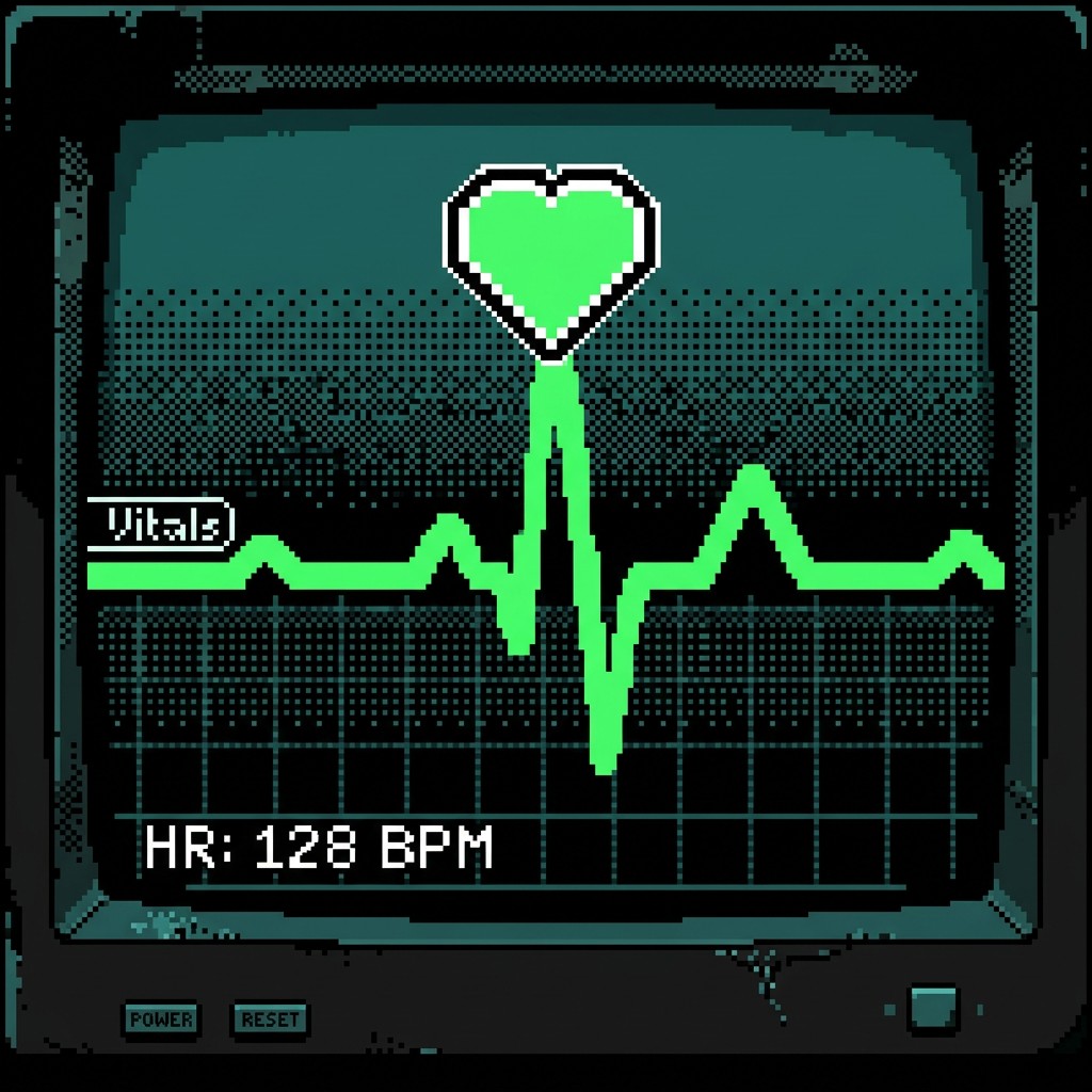 Free Pixelated Heart Monitor Image - Pixel, Retro, Heartbeat | Download ...