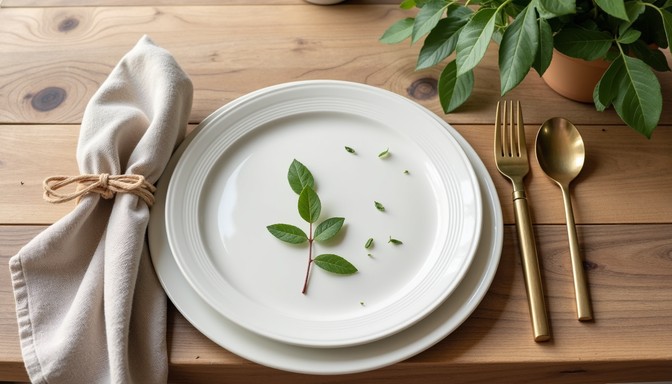 Free Minimalist Table Setting Image - Plate, Ceramic, Table | Download ...