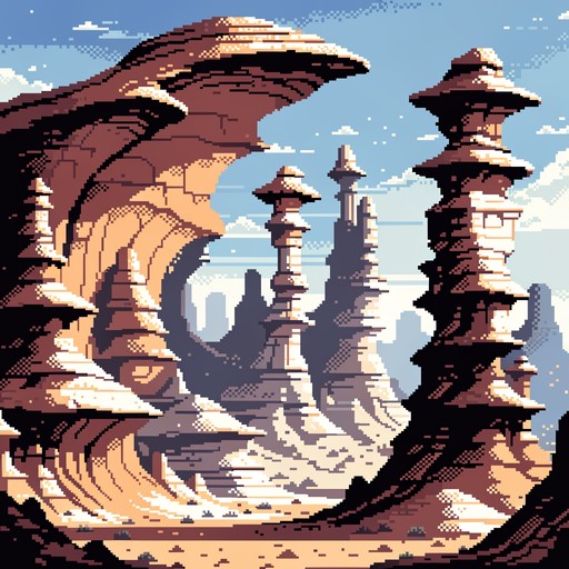 Free Retro Canyon Arches Image - Desert, Pixel, Retro | Download at ...