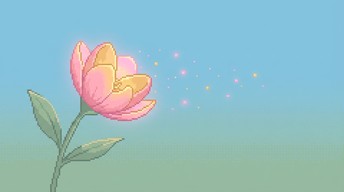 Free Glowing Pixel Flower Image - Pixel, Flower, Art | Download at ...