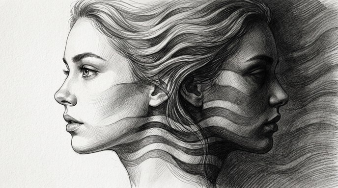 Free Dual Portrait Sketch Image - Graphite, Portrait, Sketch | Download ...