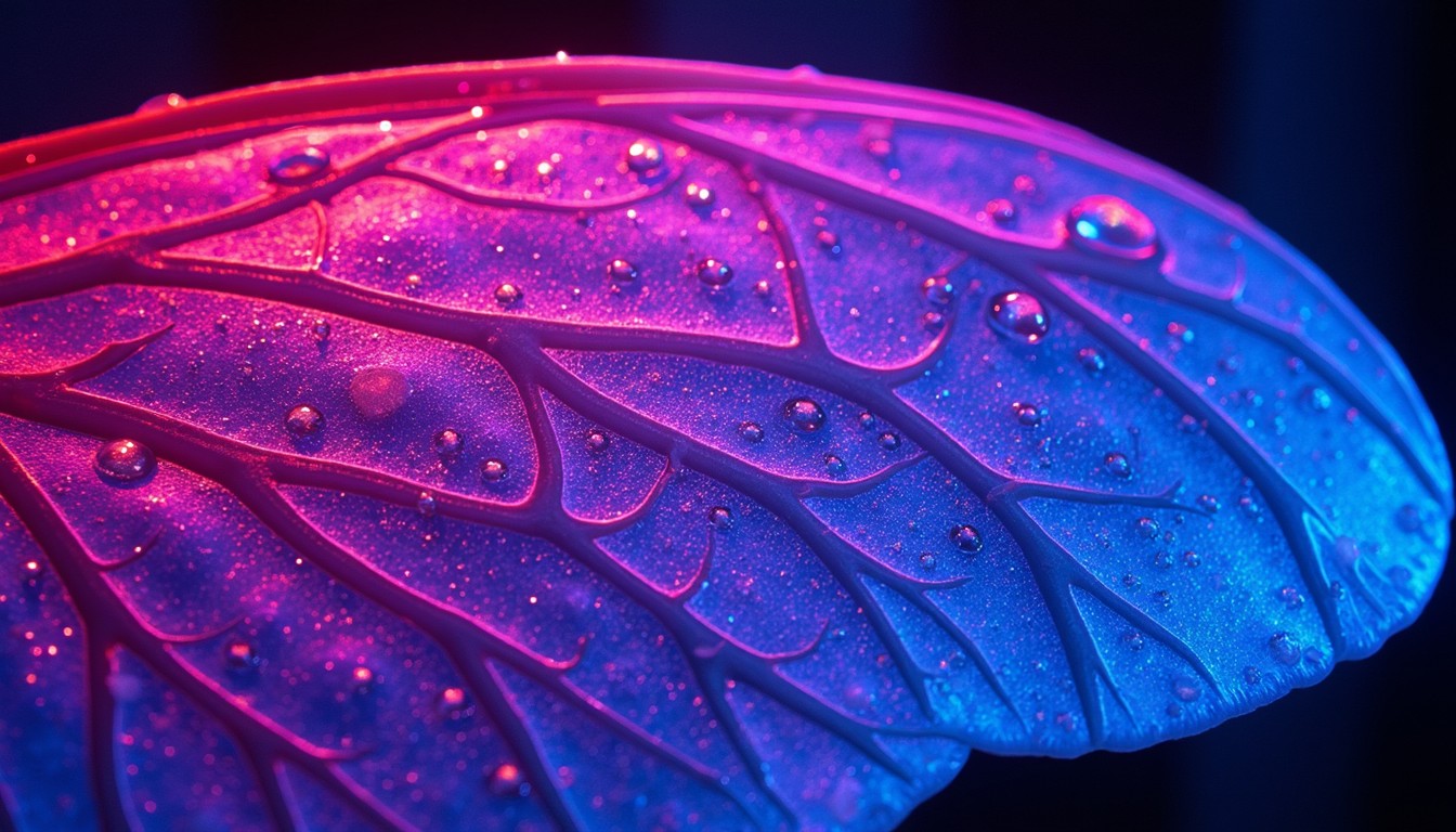 Free Luminous Wing Detail Image - Wing, Neon, Macro | Download at StockCake
