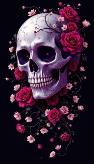 Free Roses Crown Death Image - Skull, Roses, Gothic | Download at StockCake