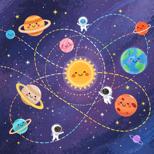 Free Cute Space Friends Image - Kawaii, Planets, Space | Download at ...