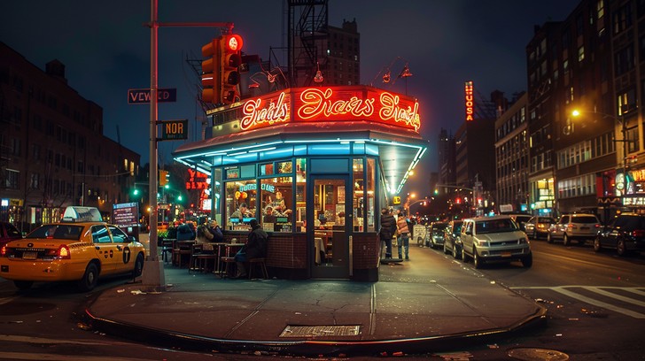 Free Bustling City Diner Image - Nightlife, Diner, Neon | Download at ...