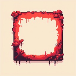Free Pixelated Red Frame Image - Pixelart, 8bit, Retro | Download at ...