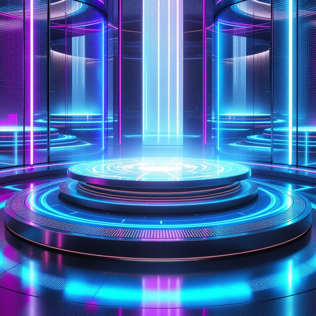 Free Futuristic Hologram Platform Photo Hologram Cyberpunk