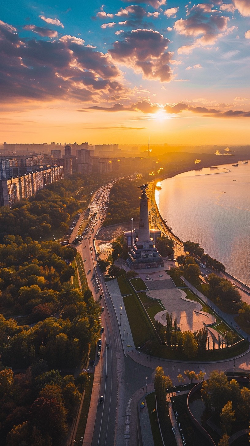 Free Sunset Over City Image - Sunset, City, River | Download at StockCake