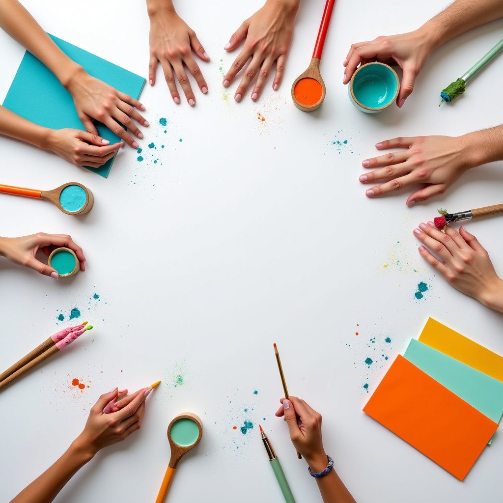 Free Collaborative Art Circle Image - Creativity, Collaboration ...