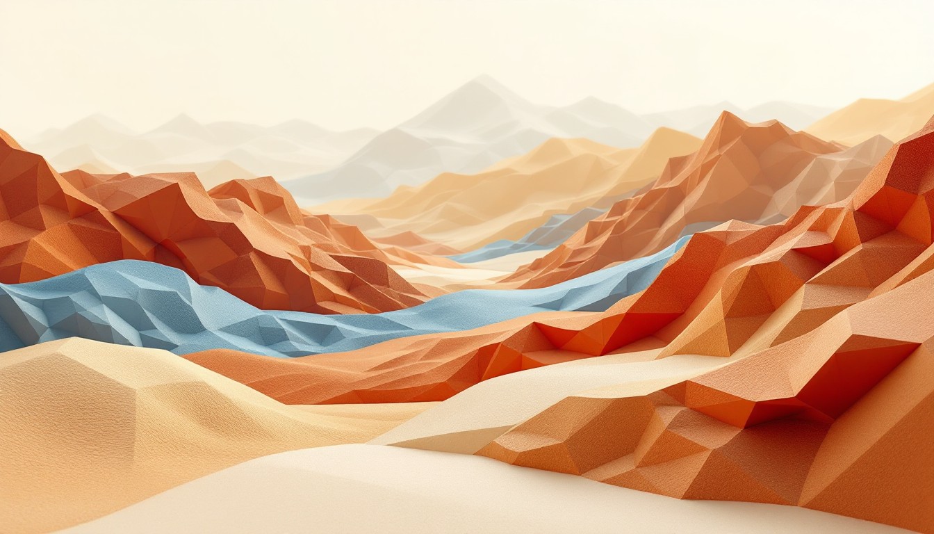 Free Geometric Landscape Art Image - Low-poly, Geometric, Abstract ...