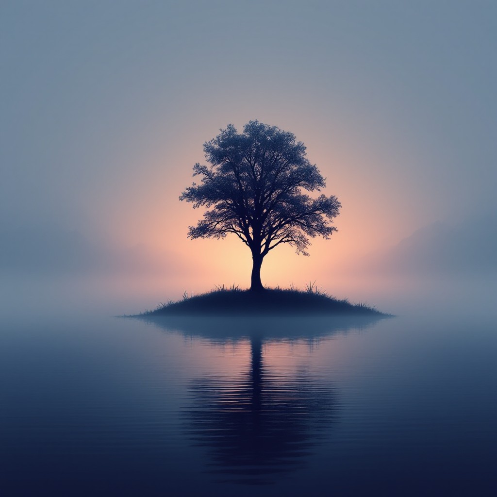 Mornign Reflection Free Misty Morning Reflection Image - Tree, Island, Fog | Download at ...