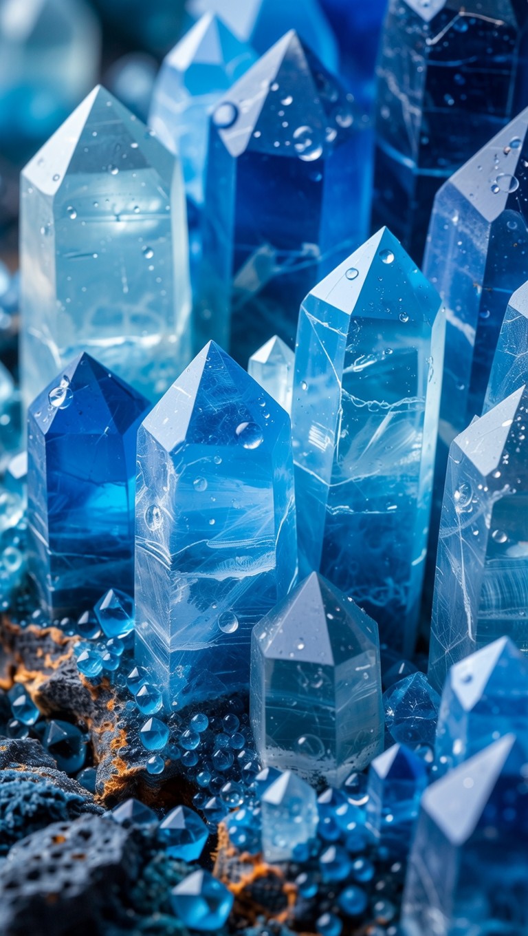 Free Blue Crystal Formation Image - Blue, Crystal, Macro | Download at ...