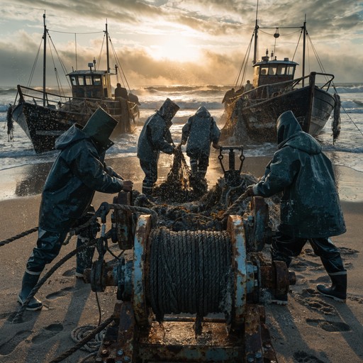 Free Dawn Fishing Labor Image - Fishing, Workers, Dawn | Download at ...