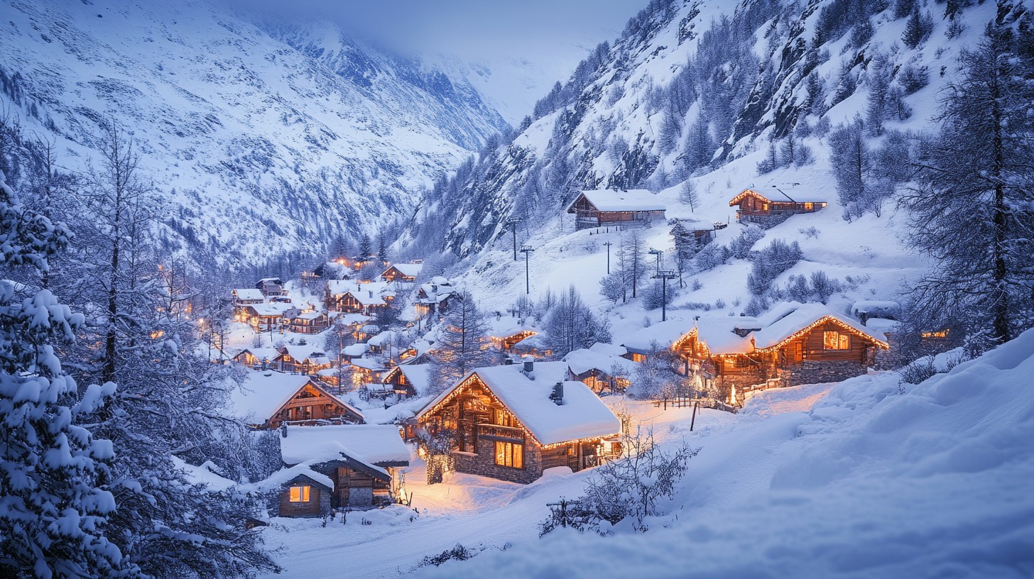 Free Snowy mountain village Photo - Snow, Village, Mountain | Download ...