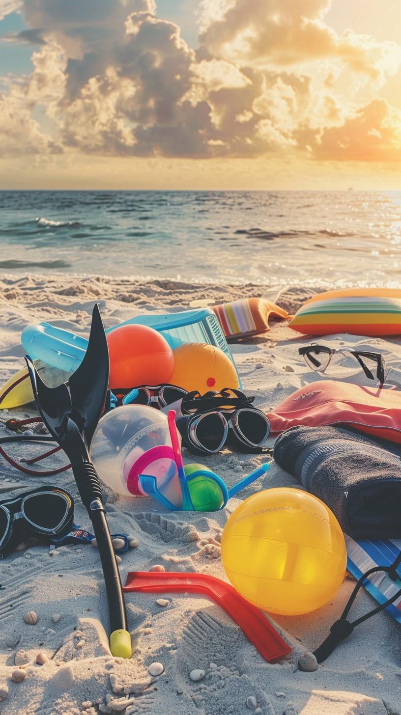 Free Beach Fun Essentials Image - Beach, Sunrise, Sand | Download at ...