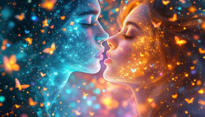 Free Cosmic Love Kiss Image - Butterflies, Cosmic, Ethereal | Download ...
