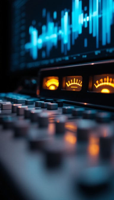 Music Mixing Visualization Free Studio Console Glowing Image - Audio, Studio, Console | Download ...