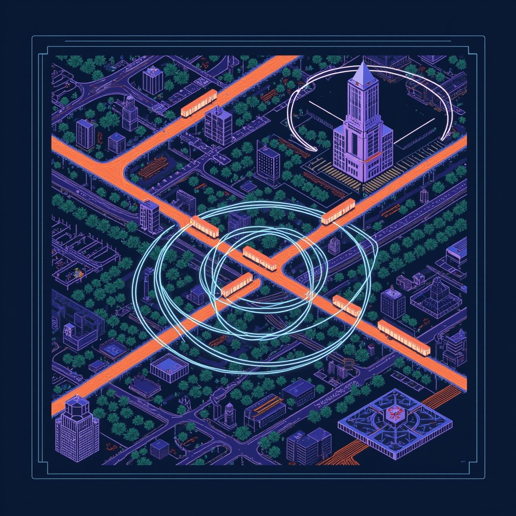 Free Interconnected City Systems Image - Isometric, Cityscape ...