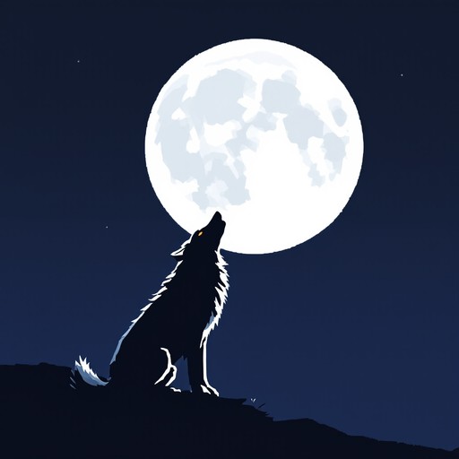 Free Pixel Moon Howl Image - Wolf, Moon, Pixel | Download at StockCake