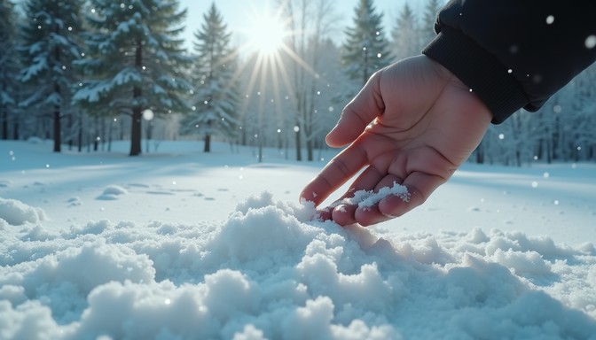 Snow In Hand Free Snow Meets Warmth Image - Snow, Hands, Winter | Download at StockCake