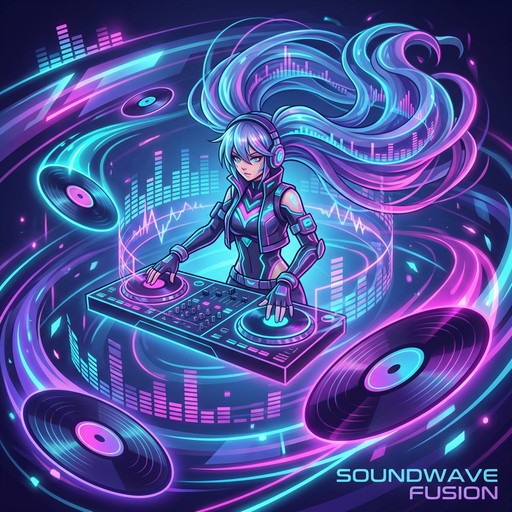 Dj Animation Color Free Neon DJ Mix Image - Anime, Cyberpunk, Dj | Download at StockCake