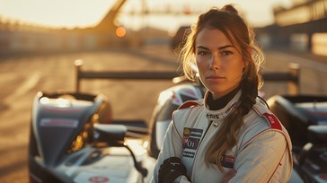 Download Racing Driver Portrait Image - Racing, Driver, Female | StockCake