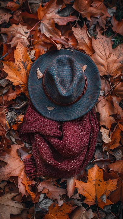 September Fall Hat Free Autumn Hat Display Image - Autumn, Leaves, Hat | Download at StockCake