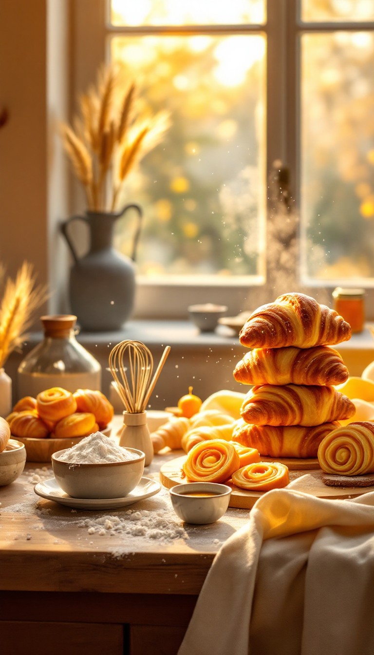 Download Golden Morning Pastries Image - Pastries, Croissants, Brioche ...