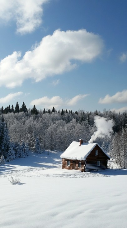 Free Snowy Cabin Landscape Image - Cabin, Snow, Winter | Download at ...