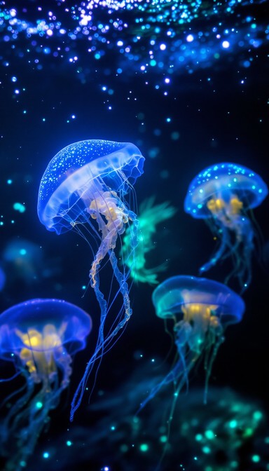 Free Glowing Jellyfish Ballet Image - Jellyfish, Bioluminescent ...
