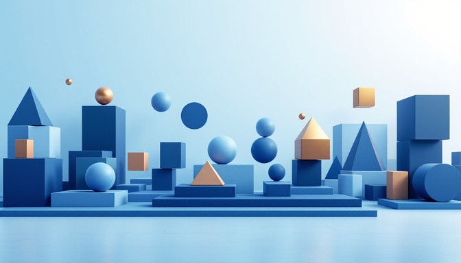 Free Blue Geometric Shapes Images | Download at StockCake