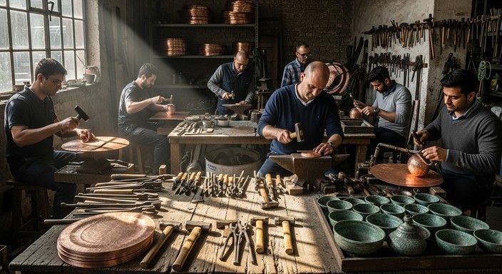 Person Using Copper Free Crafting Copper Traditions Image - Artisan, Copper, Craftsmanship ...