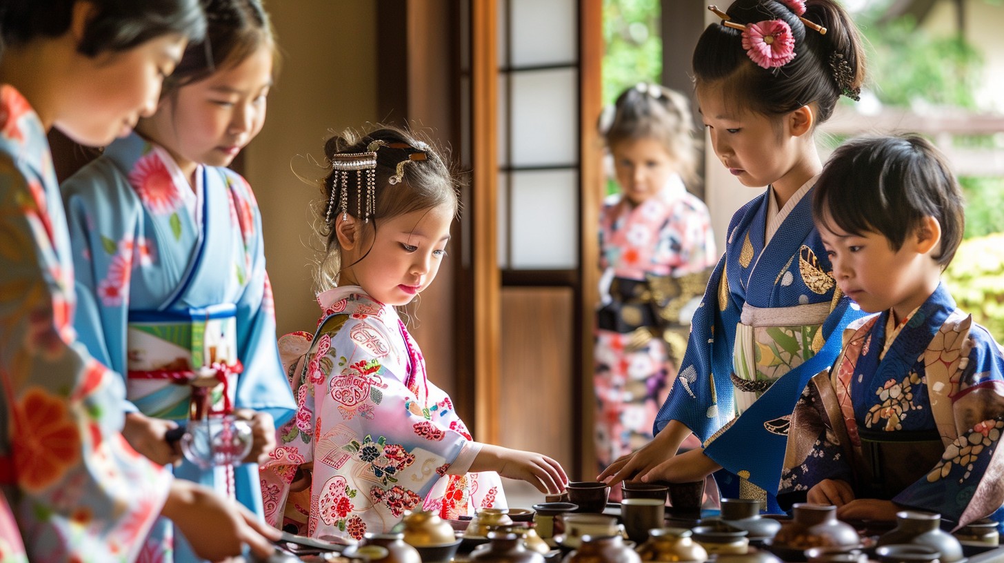 Free Traditional Tea Ceremony Image - Children, Kimonos, Tea | Download ...