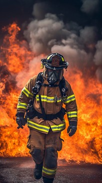 Free Brave Firefighter Action Image - Firefighter, Bravery, Heroism ...