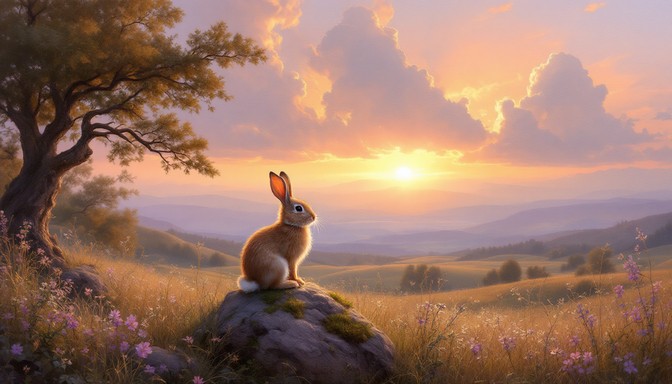 Time Rabbit Landscape Photo Free Serene Bamboo Rabbit Image - Rabbit, Bunny, Hare | Download at ...