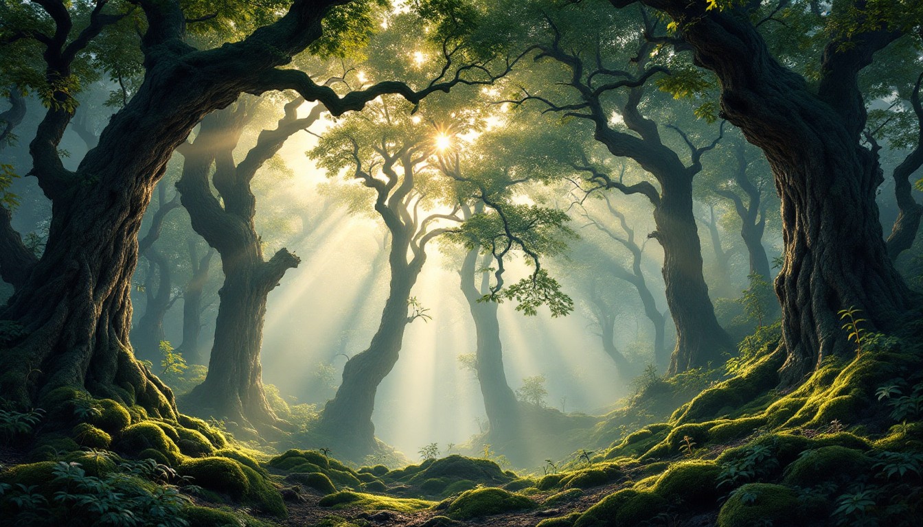 Free Mystical Ancient Forest Photo - Forest, Sunbeams, Misty | Download ...