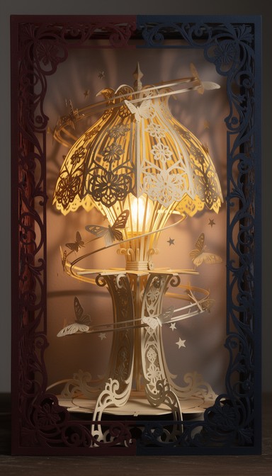 Free Glowing Paper Lamp Image - Kirigami, Paper, Lamp | Download at ...