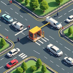 Free Traffic Control Point Image - Intersection, Roads, Traffic ...