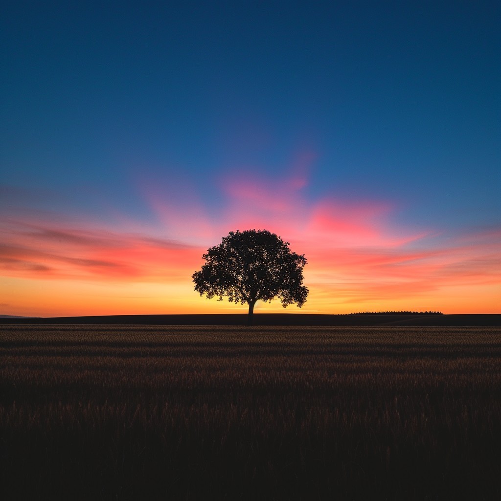 Free Solitary Tree Sunset Image - Sunset, Tree, Landscape | Download at ...