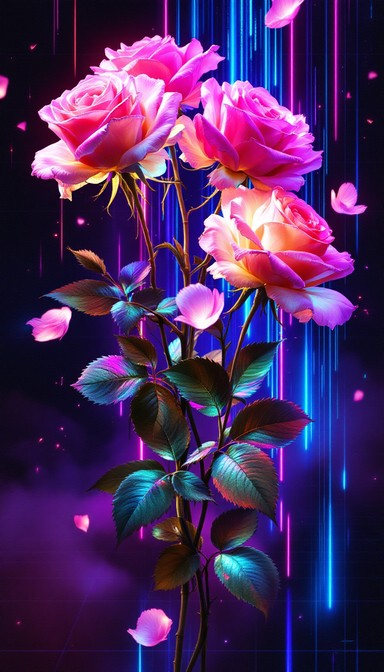 Free Cyberpunk Bridal Bouquet Image - Cyberpunk, Holographic, Bouquet ...