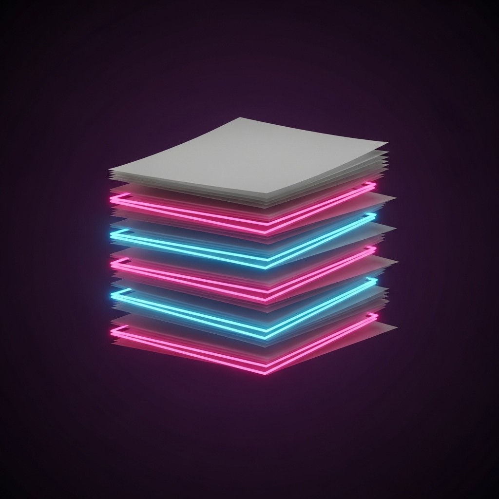 Free Neon Document Stack Photo - Cyberpunk, Neon, Documents | Download ...